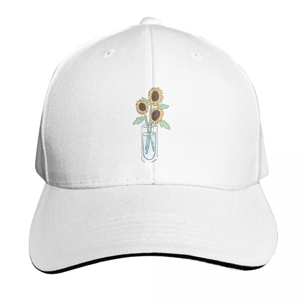 Sunflowers Baseball Cap Quick Dry PerforUnisexce Cotton Twill Breathable Contrast Two Tone Brim