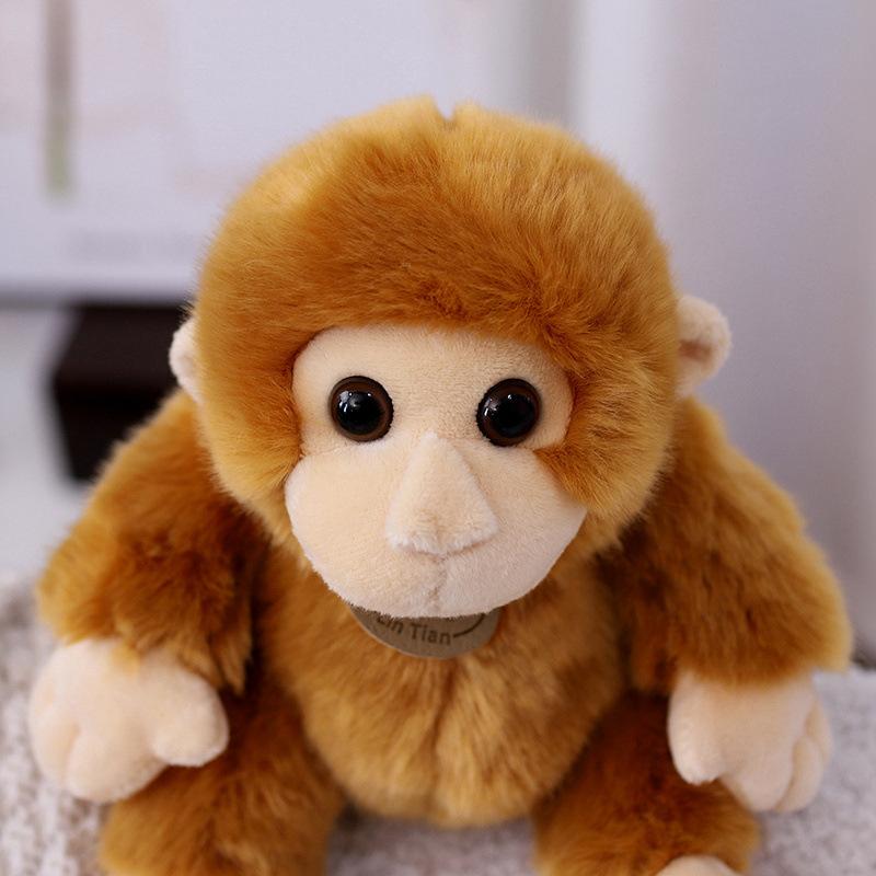 Simulated Monkey Plush Toy Zoo Cartoon Animal Crossing Little Monkey Doll Grip Doll