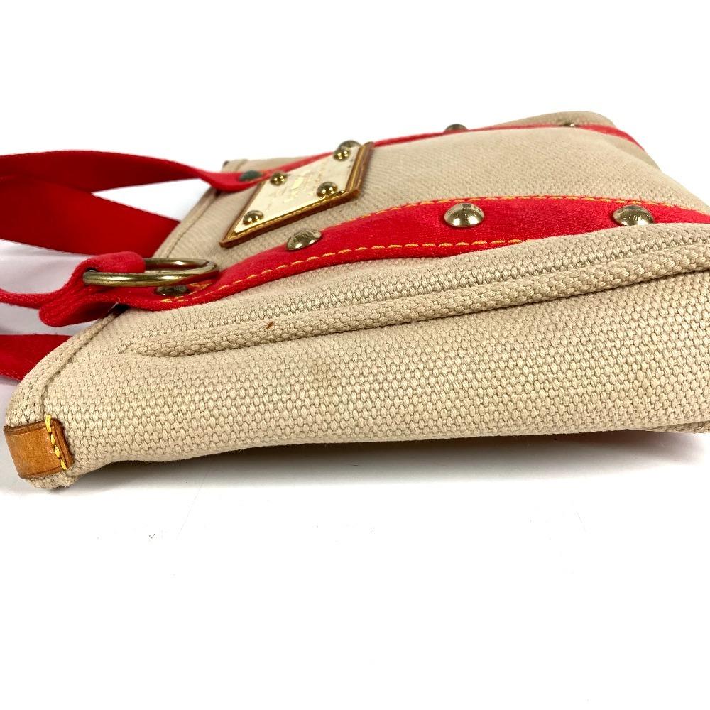 Louis Vuitton M40038  Antigua Cabas PM Bag Tote Bag Hand Bag Canvas Beige/Red