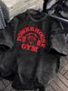 100% Katoen Heren Dames T-shirt Zomer Herfst Dagelijks Buiten Sport Casual Straat Korte Mouw Retro Gewassen Gorilla Wereld Gym Print