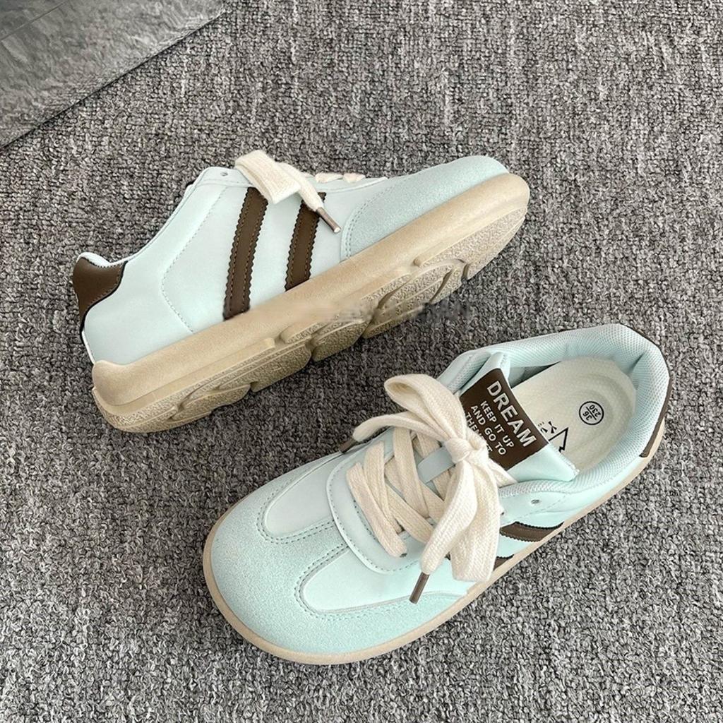 Spring Thick Baseplate Shoes Women's New Versatile Shoes Little White Shoes Retro