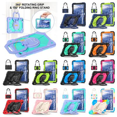 Für Samsung Galaxy Tab A9, Samsung Galaxy Tab A9+, 360° drehbarer Griff, robuster Schutz, Ständer, TPU + PC, 3-in-1, stoßfest, stoßfest, PC-Hülle für Tablets