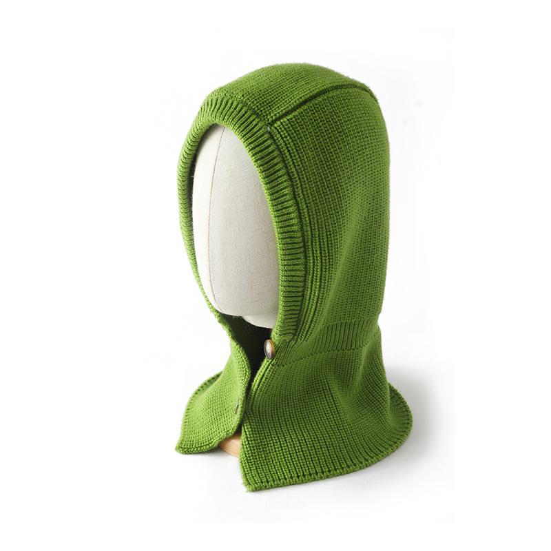 Winter Skullies Beanies Hat Buttons Bib Men Warm Windproof Cap Women Wool Scarf Caps Balaclava Mask Gorras Bonnet Knitted Hats