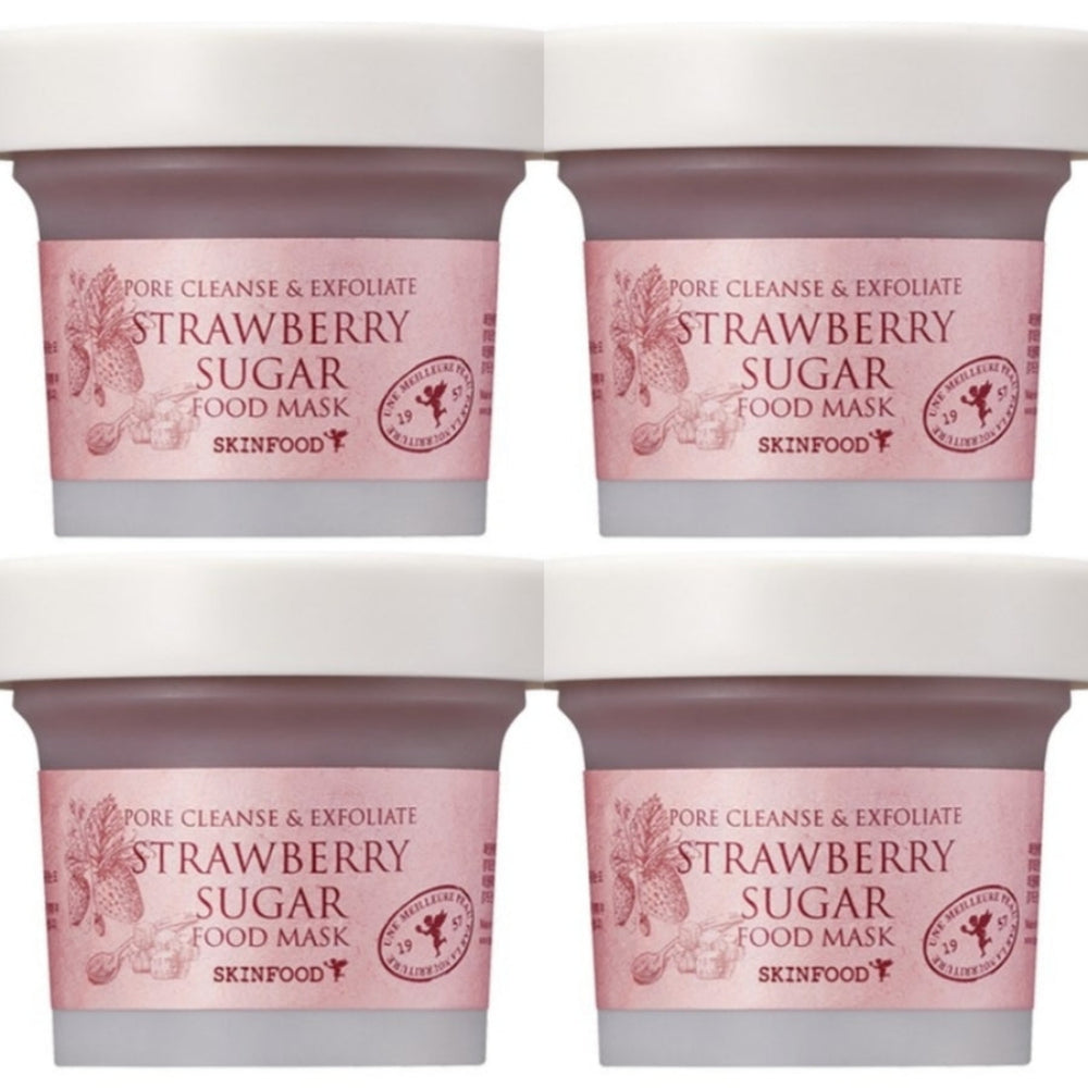 SKINFOOD Strawberry Sugar Food Mask Pack 120g*1Pc/2Pcs/4Pcs
