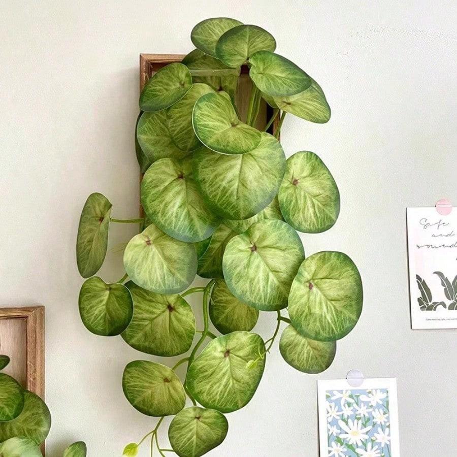 

Искусственное зеленое растение, настенное – Декор из искусственных листьев лианы для внутренних стен, эстетика бохо для дома, атмосфера кафе и Airbnb, креативная маскировка неприглядного big (30 leaves)