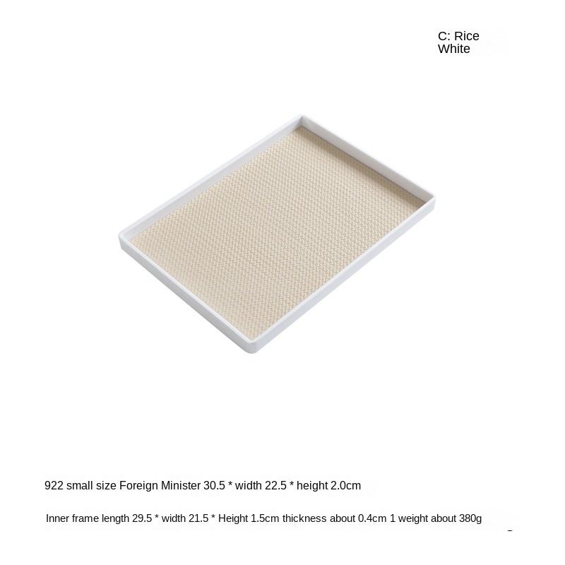 Nordic Style Leather Tray, Rectangular Storage, Tea Plate, Living Room, Bedroom, Desktop, Home Decoration