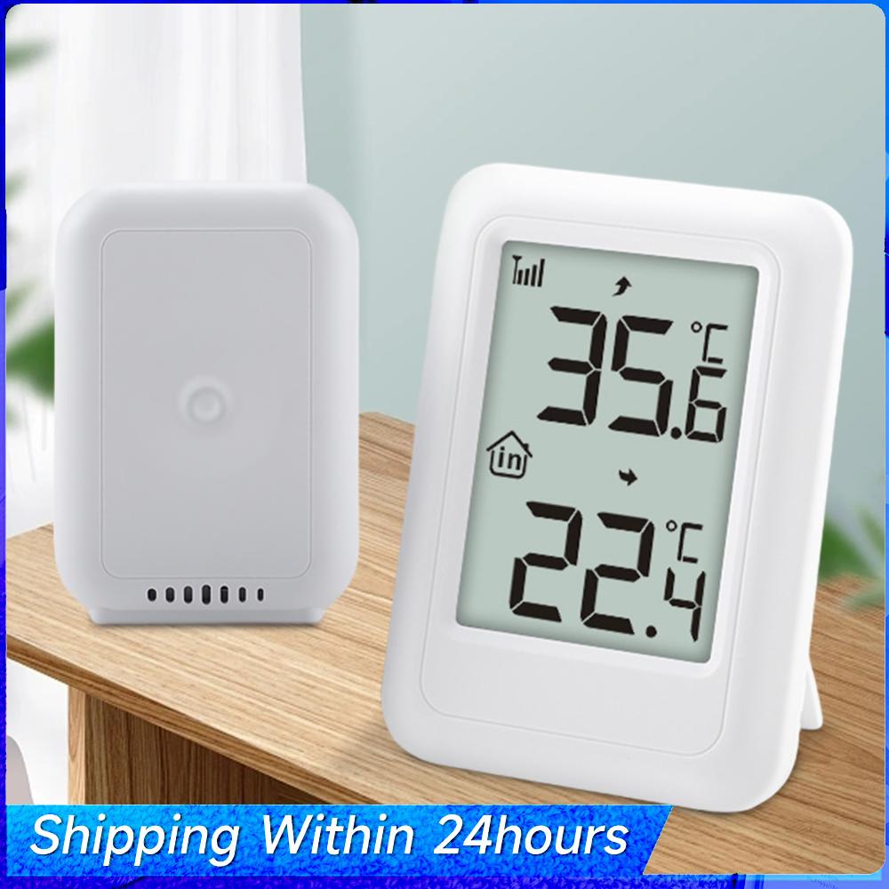 

Цифровий термометр з отвором для підвішування Вимірювач температури та вологості з підставкою Внутрішній/зовнішній термометр для дому, офісу China Mainland