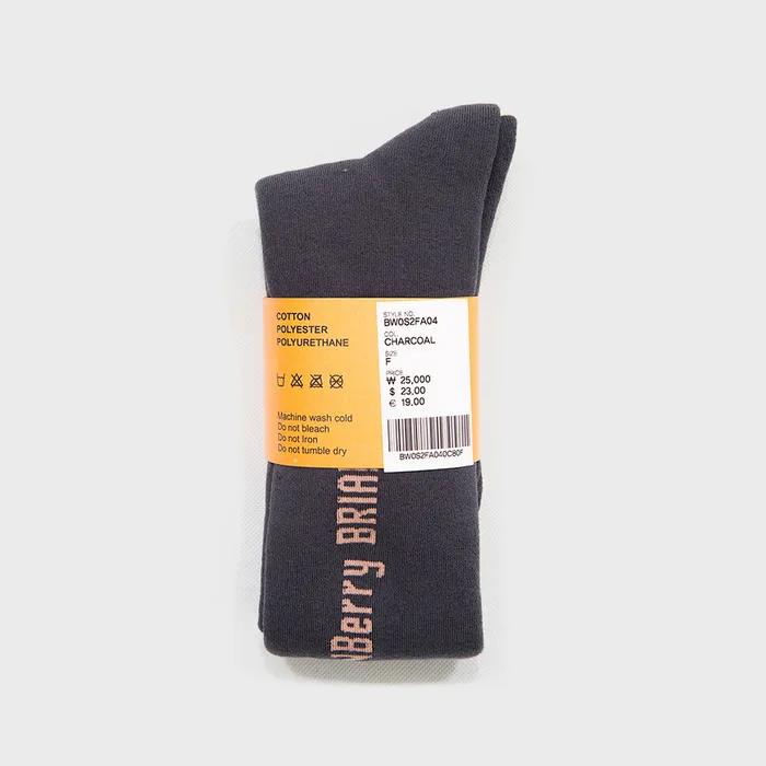 BERRY KNEE SOCKS_CHARCOAL