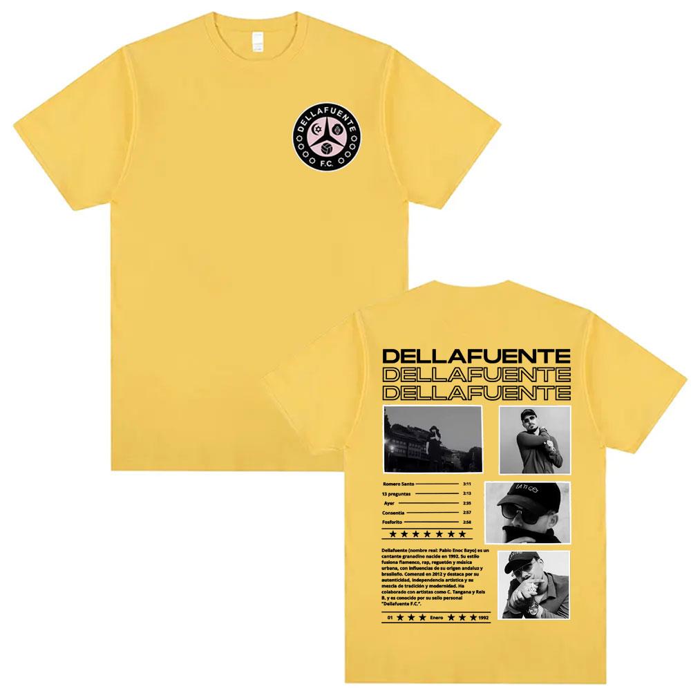 Rapper Dellafuente Album Tour 2026 Graphic T Shirt Mens Clothing Vintage Fashion Tshirts High Quality 100 Cotton Tshirt Tops