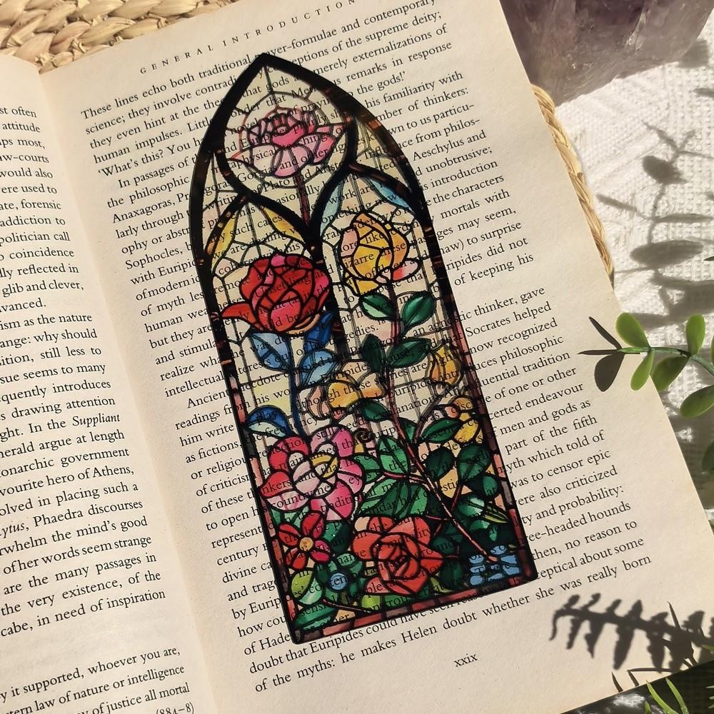 Translucent Stained Window Bookmark Hand Account Decoration Pagination Mark Home Decor