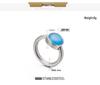 Korean Titanium Steel Crystal Multi-Color Cat's Eye Stone Ring