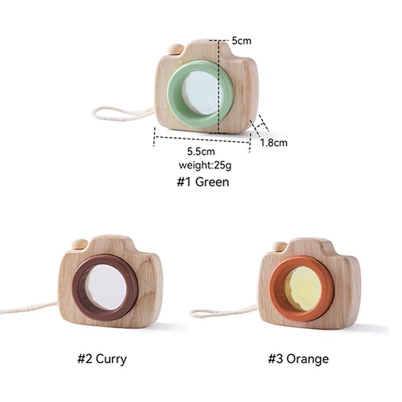 Baby Wood Colorful Camera Kaleidoscope Toys For Children Rainbow Wooden Toys For Children Kids Learning Early Educational Game