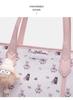 Floral Pink Girly Tote Bag: Cute, Large-Capacity, Versatile Shoulder Bag for Students