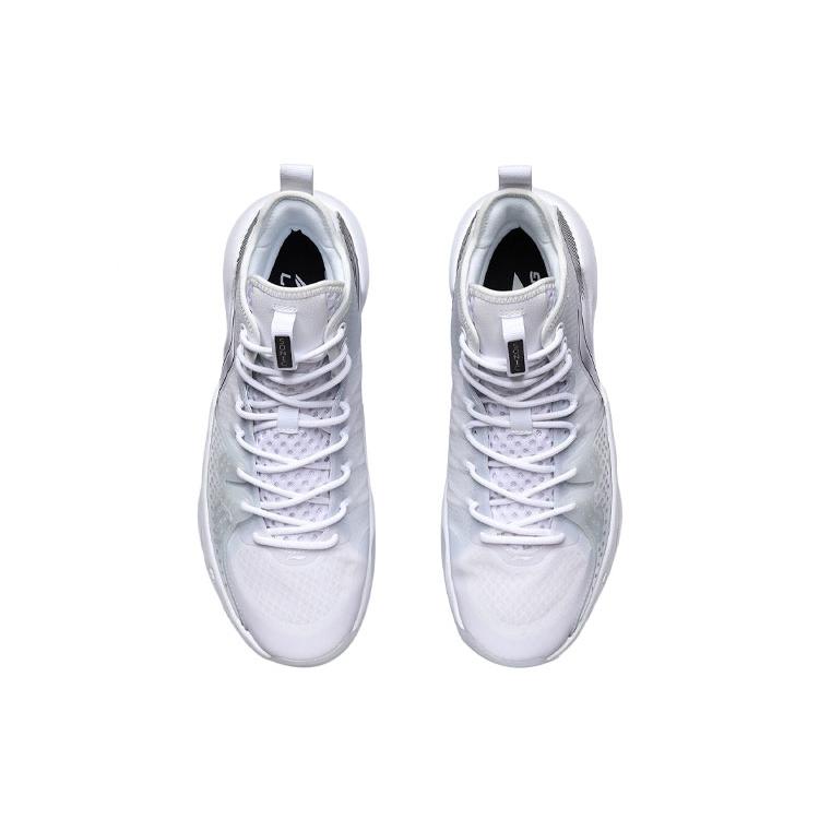 Li Ning Combat Hi Basketballschuhe Herren Mittelhoch Weiß/Schwarz ABAR059-6