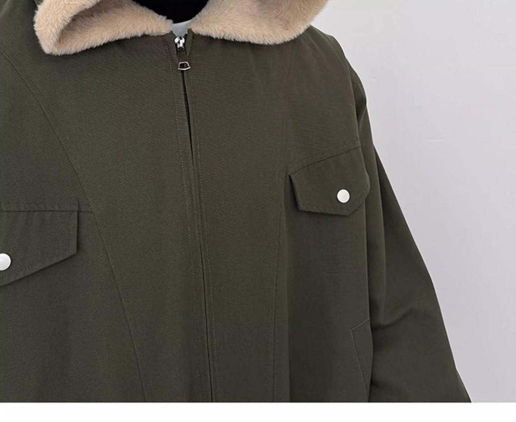 Men's Trendy Thickened Lambswool Hooded Cotton Jacket for Autumn/Winter