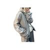 adidas Originals Oversized Track Jacket With Stand Collar And Stripes Women Jacket Gray JD3394