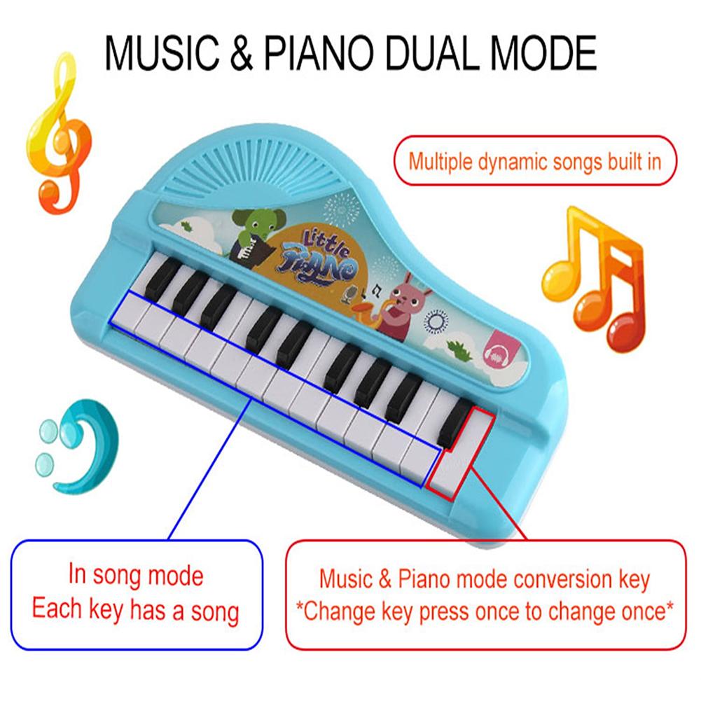 Piano Electric Keyboard Educational Toy Musical Piano Toy Birthday Gift Musical Instrument Toys with 13 Keys for Children Kids