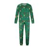 Family Matching Christmas Print Pajama Set, Round Neck Long Sleeve and Long Pants Loungewear for Holiday