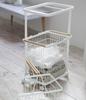 Yamazaki Jitsugyo Laundry Wagon Tosca 2 Tier White 3299