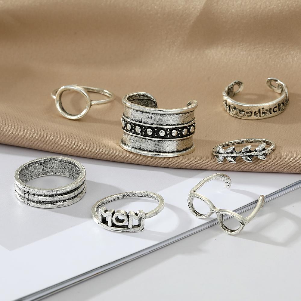 Ensemble de 14 pièces Bijoux Vintage Bague de Couple Bague Assortie Ensemble de Bagues Tempérament Élégant