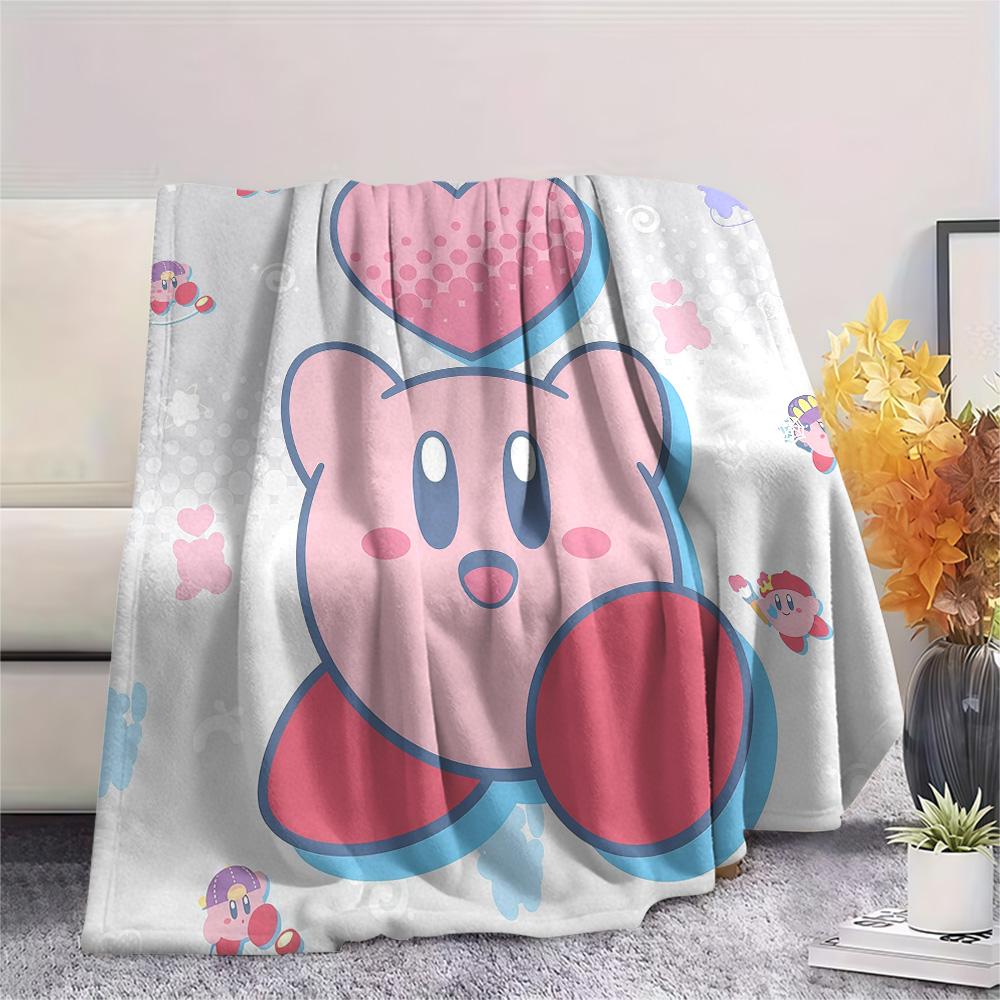 Kirby Flannel Blanket, High quality Comfortable for All Seasons, Home Decor, Warmth and Comfort