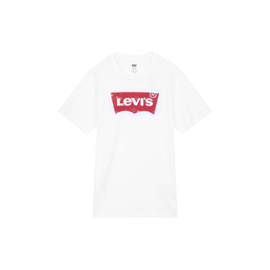 Levis Klassisk Logo Trykt Kortarmet T-skjorte Herre Topper Hvit 17783-0197