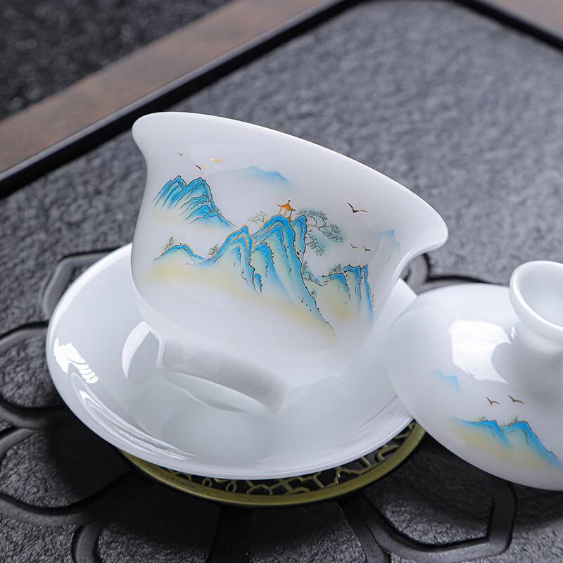 Dehua Keramik Tausend Meilen Landschaft Gaiwan