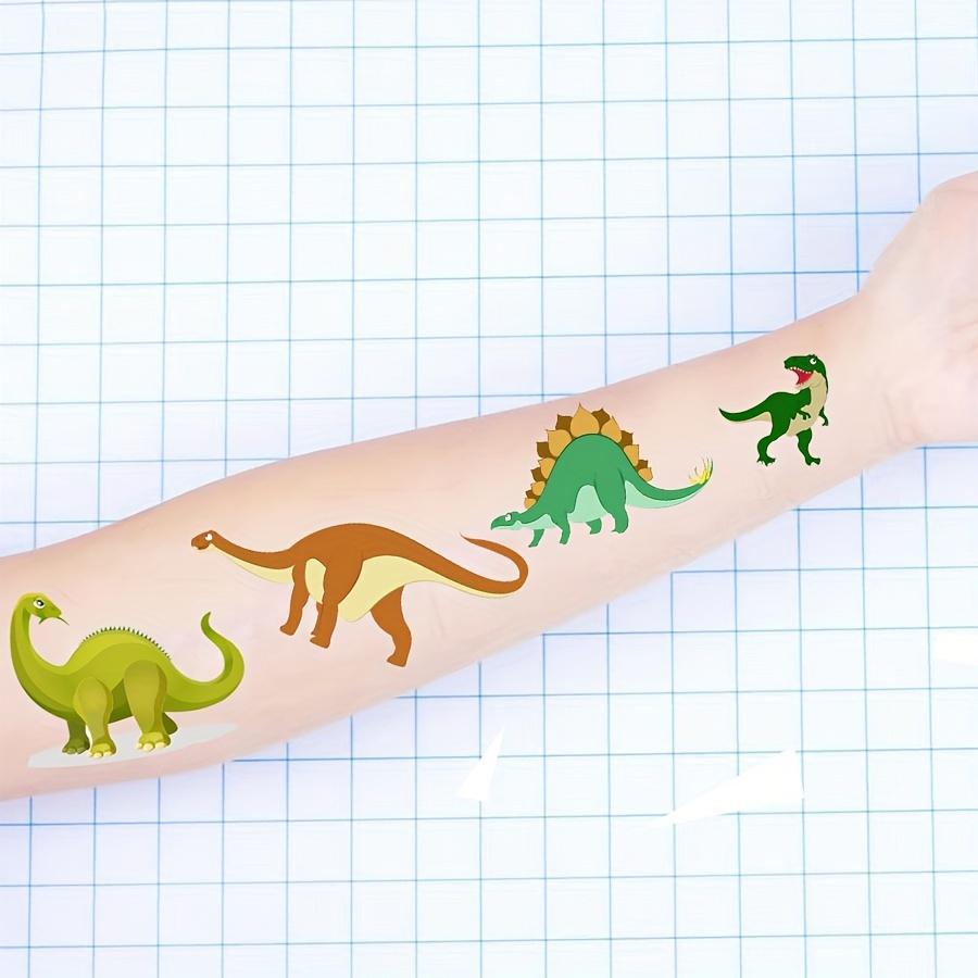 1pc/3pcs Big Dinosaur Party Temporary Tattoo Transfers, Tyrannosaurus T-Rex And More Festive Body Stickers, Cartoon Fake Tattoos For Boys And Girls