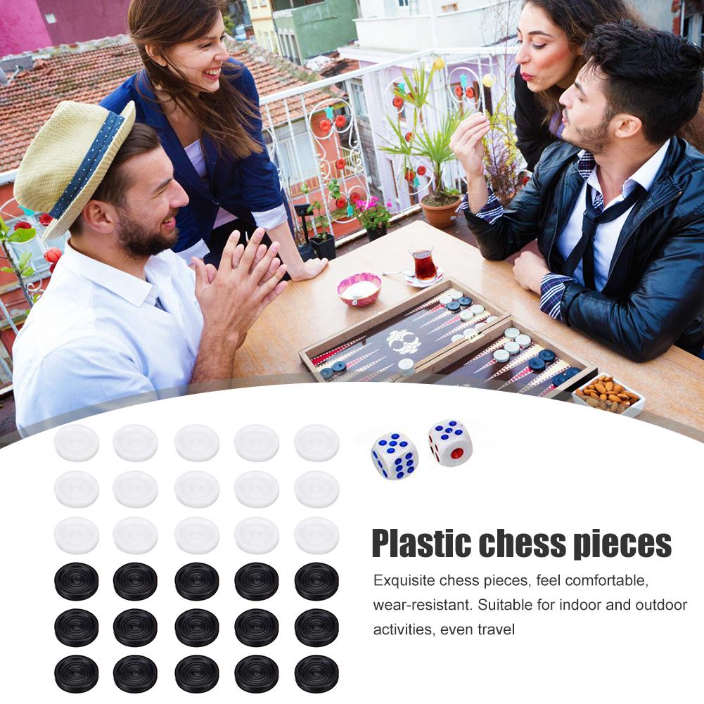 Travel Casual Chess Pieces Checkers Backgammon Pieces Home Party Board Game