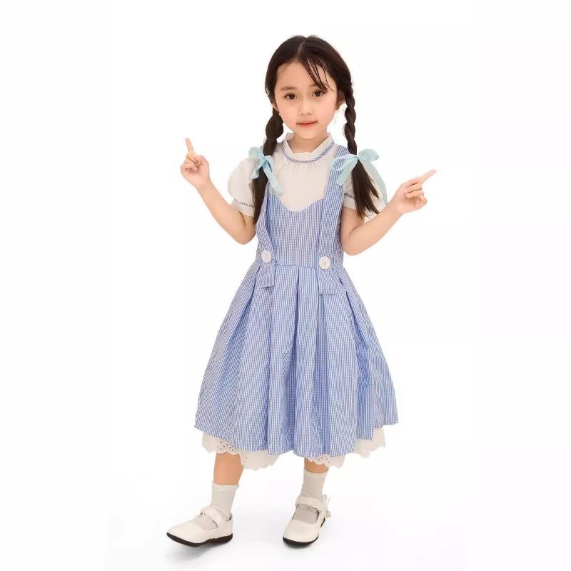 Fairy Tale The Wizard of Oz Dorothy Daily Party Clothing Children's Vintage Farm Dress