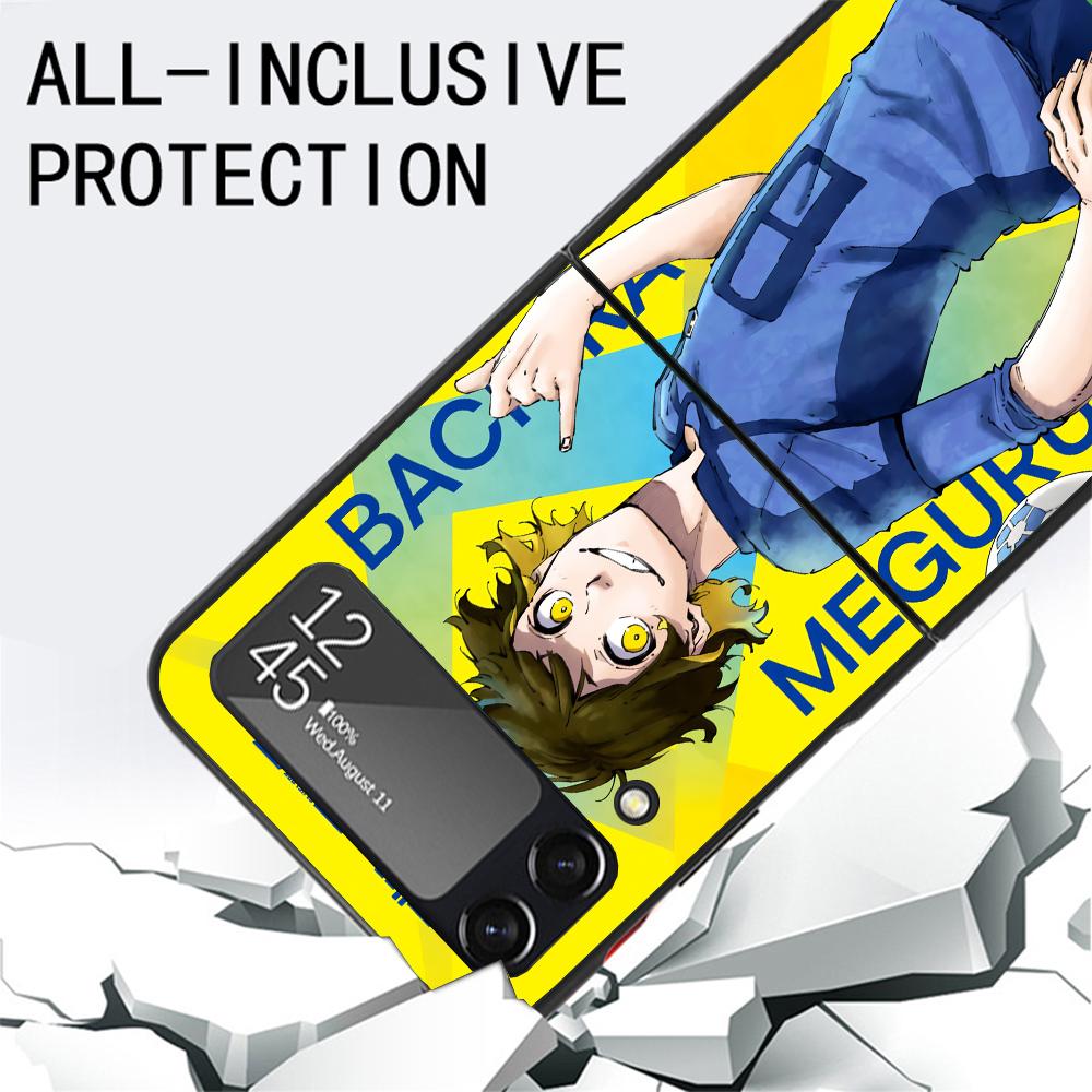 Heißes Anime Blue Lock Handyhülle Für Samsung Galaxy Z Flip3 Flip4 Flip5 Flip6 Flip7 Für Z Flip 7 6 5 4 3 5G Harte Faltabdeckung Gal