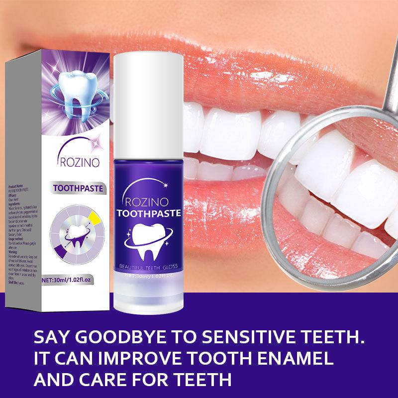 Purple V34 Toothpaste To Remove Oral Odor Purple Gel Teeth To Remove Yellow and Stains Toothpaste