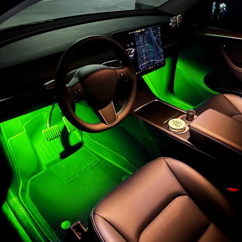 For Tesla Model 3 Model Y S X Car Interior Footwell Lights RGB Luggage Compartment Car HD Seat Lamp Atmosphere Decorative Lamp