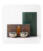 Ge Kiln Hand-Painted Ceramic Tea Cups Set - Pair of Gongfu Cups with Gift Box, Customizable Logo for Business Gifts