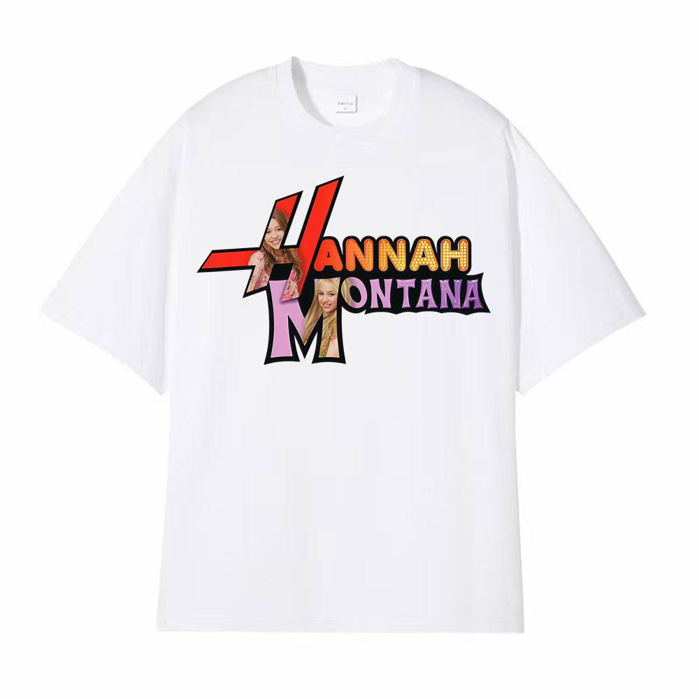 Singer Hannah Montana Logo Tshirt 2026Summer Mens Womens Luxury Fashion Beautiful Cotton Casual Oversized Tshirt Street Wear