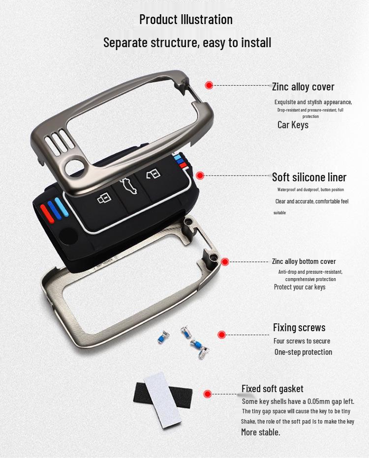 Suitable Key Case for MG 6/5, ZS, HS, and Roewe RX5/i6 - 2021 Navigator Third Gen