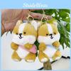 Cartoon Corgi Creative Dog Plush Toy Bag Keychain Pendant Decoration Gift Small
