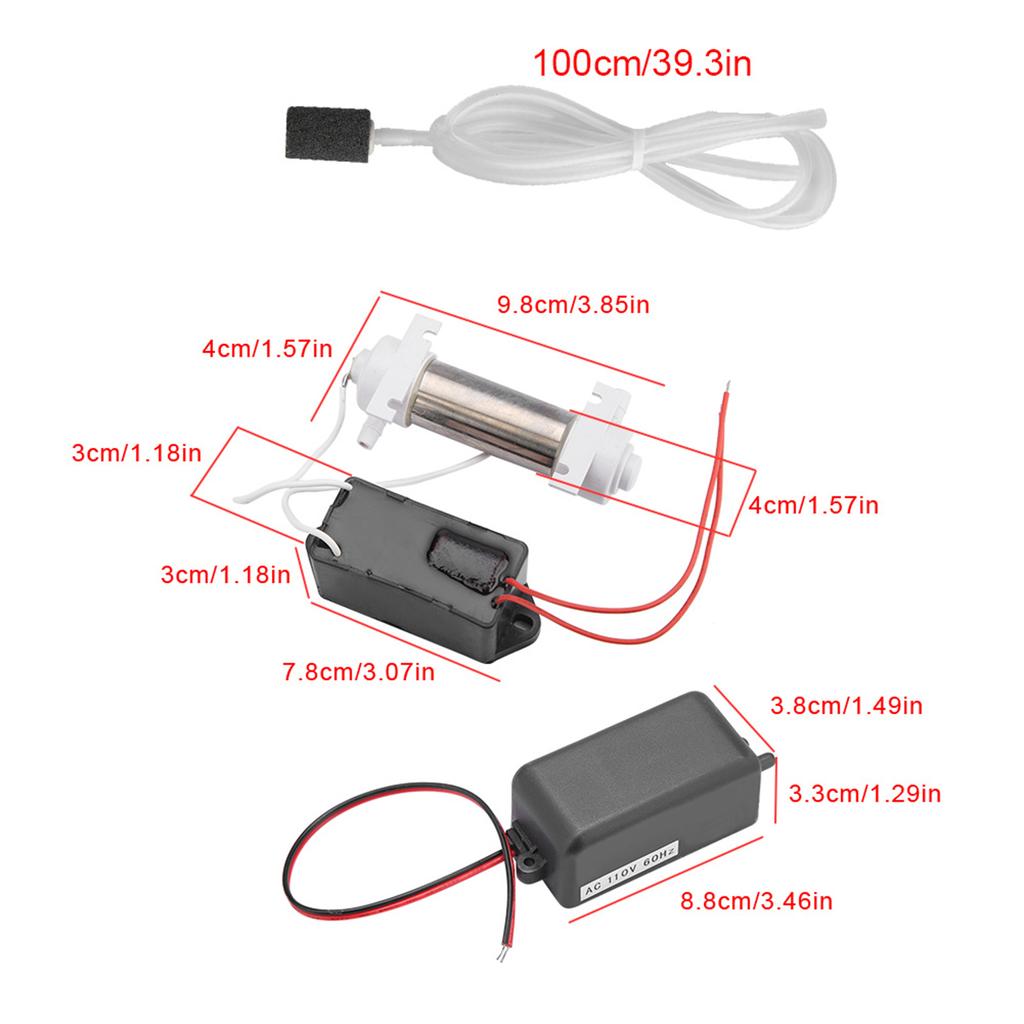 500mg Ozonizer   Generator Tube with Accessories for Home   Purifier Sterilization 110V