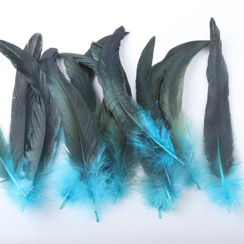 20 -25cm Colorful Rooster Tail Feathers Long Feather Diy Mask Headdress Wings Cat Stick Decoration