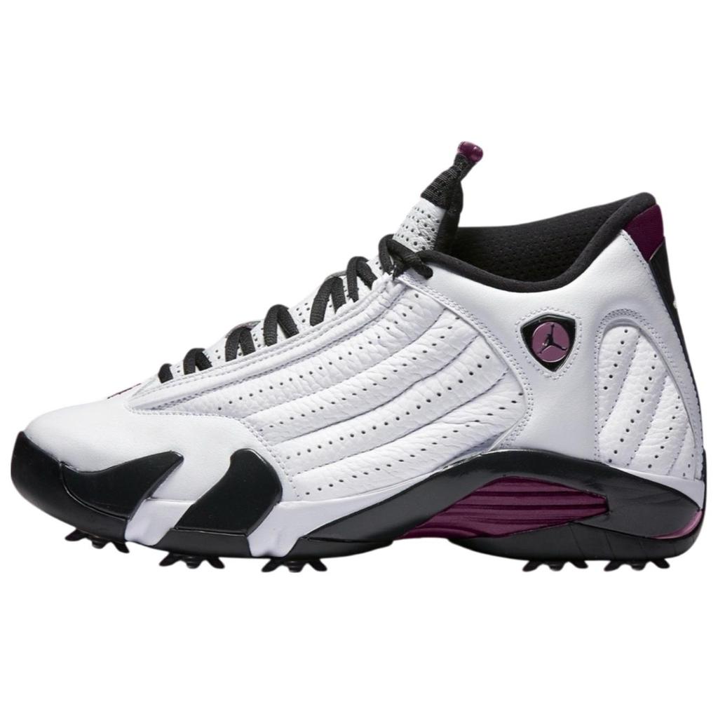 Air Jordan 14 Retro Golf Bordeaux Unisex Sneakers White Black IB1828-100