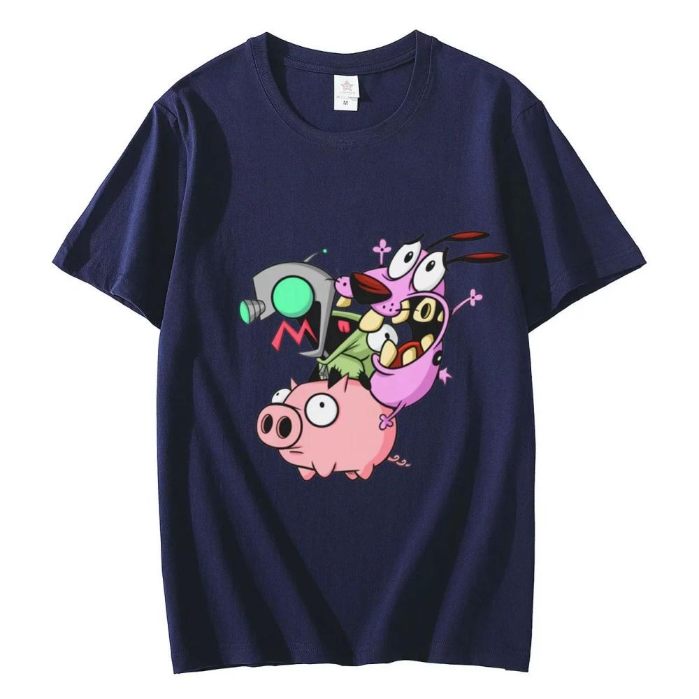 Funny Invader Zim Cartoon Pattern Summer Casual Tshirt for Unisex and Women Summer Fashion Harajuku Tshirt Tops