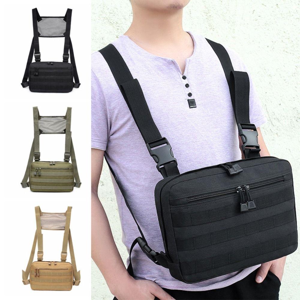 Waterproof Outdoor Vest Backpack Adjustable Outdoor Chest Rig Pouch Sports Chest Pack Climb