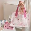 Cute Cartoon Lunch Box Bag Portable Bag Portable Bag High Value Women Fashion Go Out Portable Canvas Bag Large Capacity