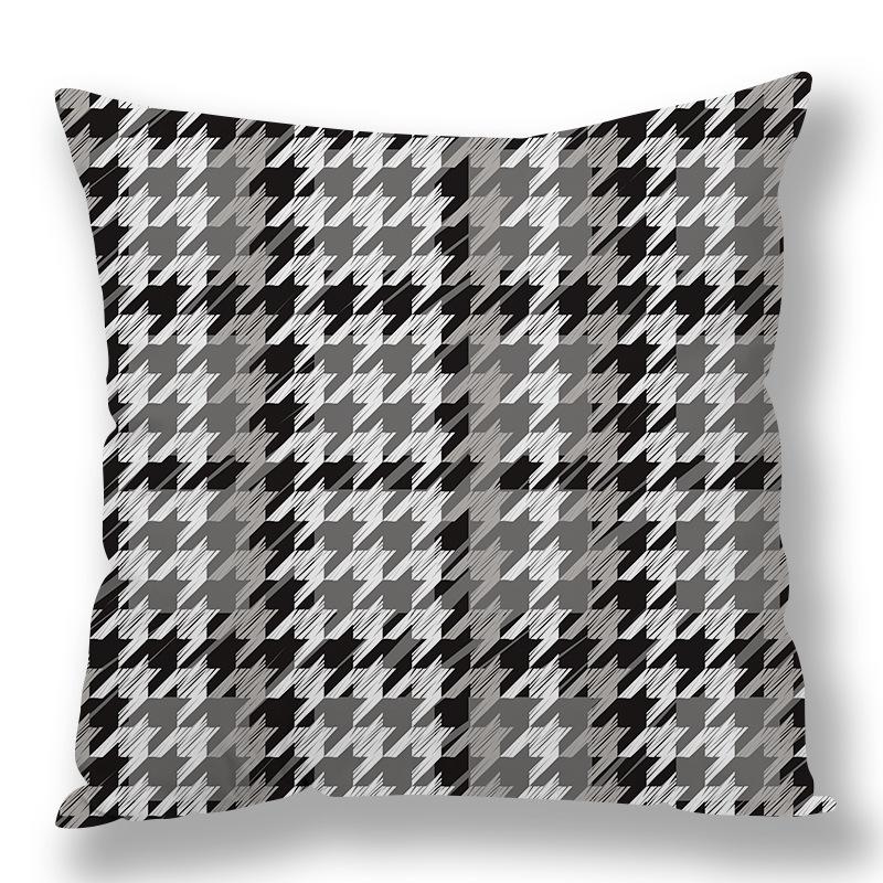 

Abstract Houndstooth Geometric Pillow Cover Design Pillow Waist Premium Durable Quality Useful Practical Reliable 45 * 45Cm pillow cover