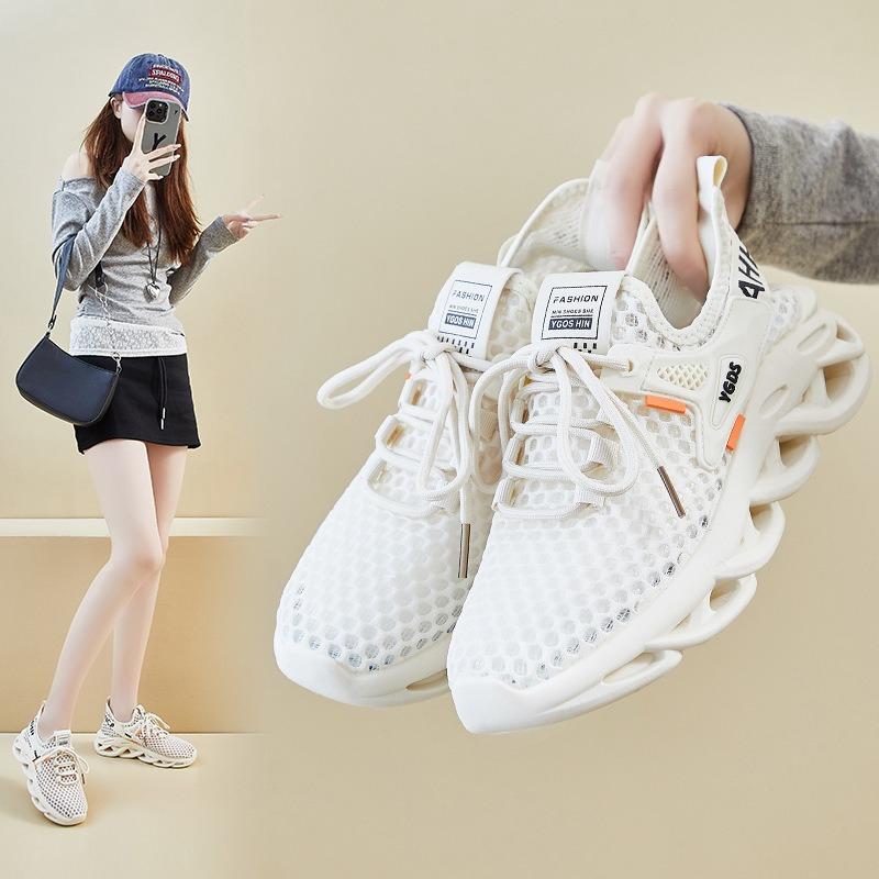 Sommer neue fliegende gewebte Schuhe Sport Damen Mesh atmungsaktiv Studenten Freizeitschuhe flach Laufen