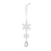 18 Pcs Crystal Xmas Ornament Clear Acrylic Snowflake Icicle Hanging Decoration for Holiday Party Transparent