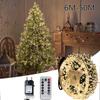 6M-50M Firecracker String Lights Cluster Fairy Light Christmas Garland LED For Wedding Party New Year Christmas Tree Decor Lamps
