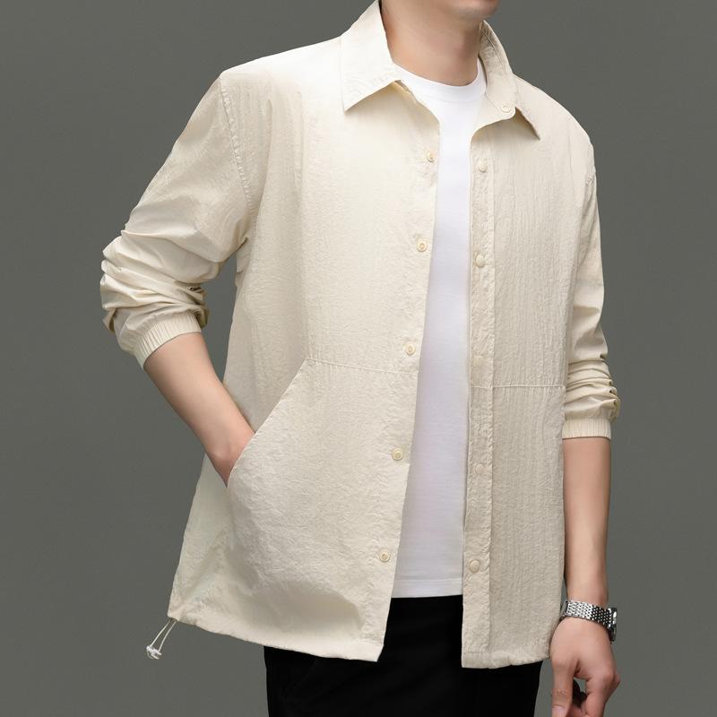 

Солнцезащитная куртка мужская ледяной шелк солнцезащитная одежда мужская ко дню отца рубашка с кондиционером одежда от солнца для мужчин среднего возраста 2XL