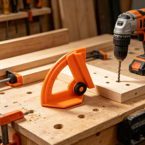 Drill Screw Guide Tool Adjustable 0-90 Degrees Precise Drilling Tool Carpenters DIY Projects Woodworking Drill Guide