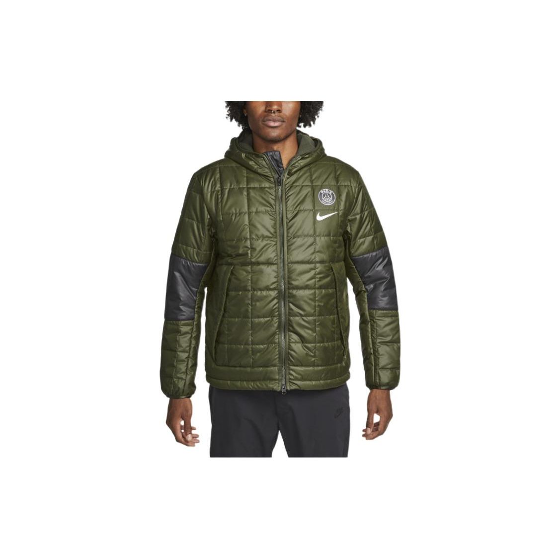 Nike Paris Saint-Germain Fleece Hoodie Men Green DN3153-325 XL